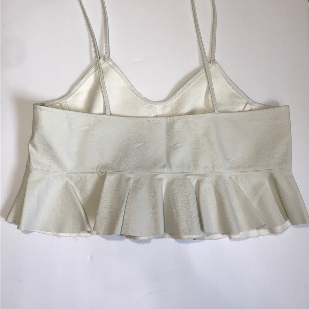 Zara faux leather peplum top - Picture 3 of 8